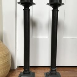 Tall Iron Candlesticks
