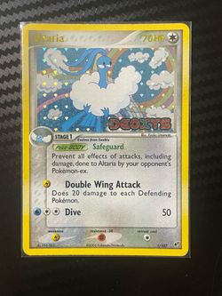 Altaria Pokémon card deoxys stamped holo
