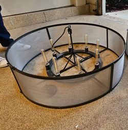 Restoration hardware Riveted Mesh Round Chandelier 40"