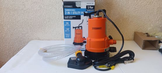 1/4 hp 2 in 1 Submersible Utility pump