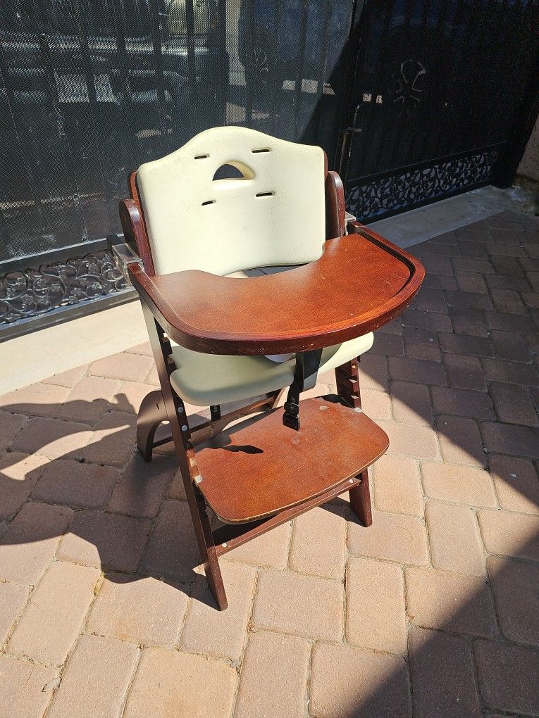 Abiie Beyond Junior Wooden High Chair with Tray