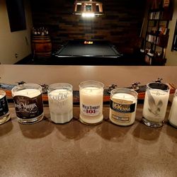 Bourbon Wine Bottle Soy Wax Candles