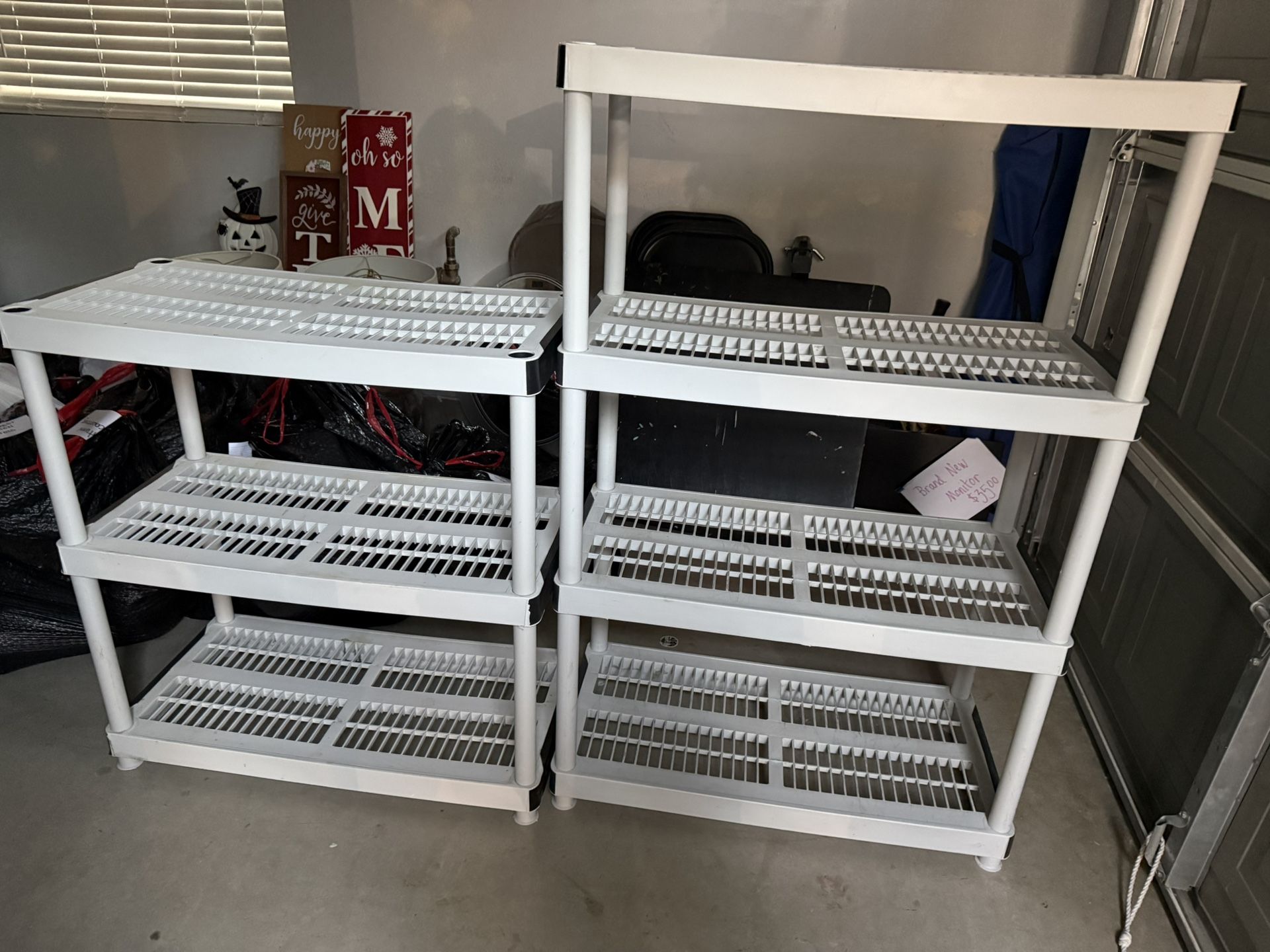 Two Storage Shelves