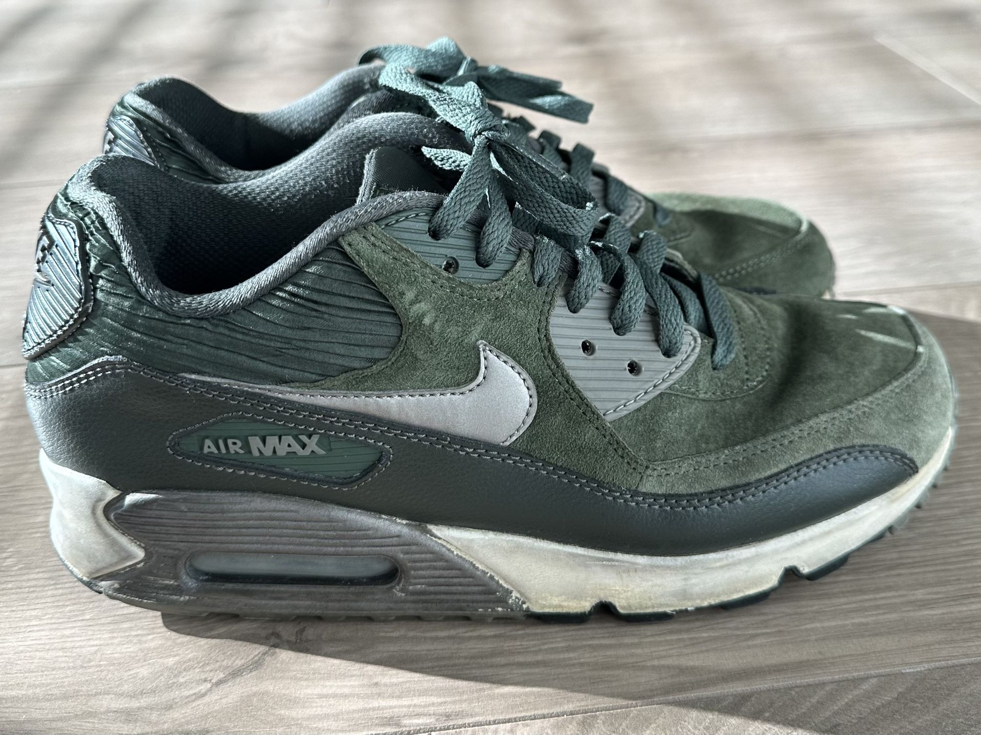 Green Nike Air Force Sneakers