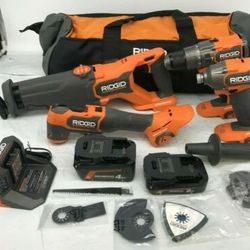 Ridgid 18v 4 Tool Combo Kit- Brand New