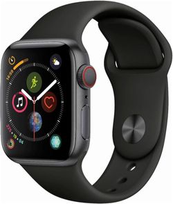 Apple Watch Series 4 (GPS + Cellular, 44MM) - Space Gray Aluminum Case with Black Sport Band