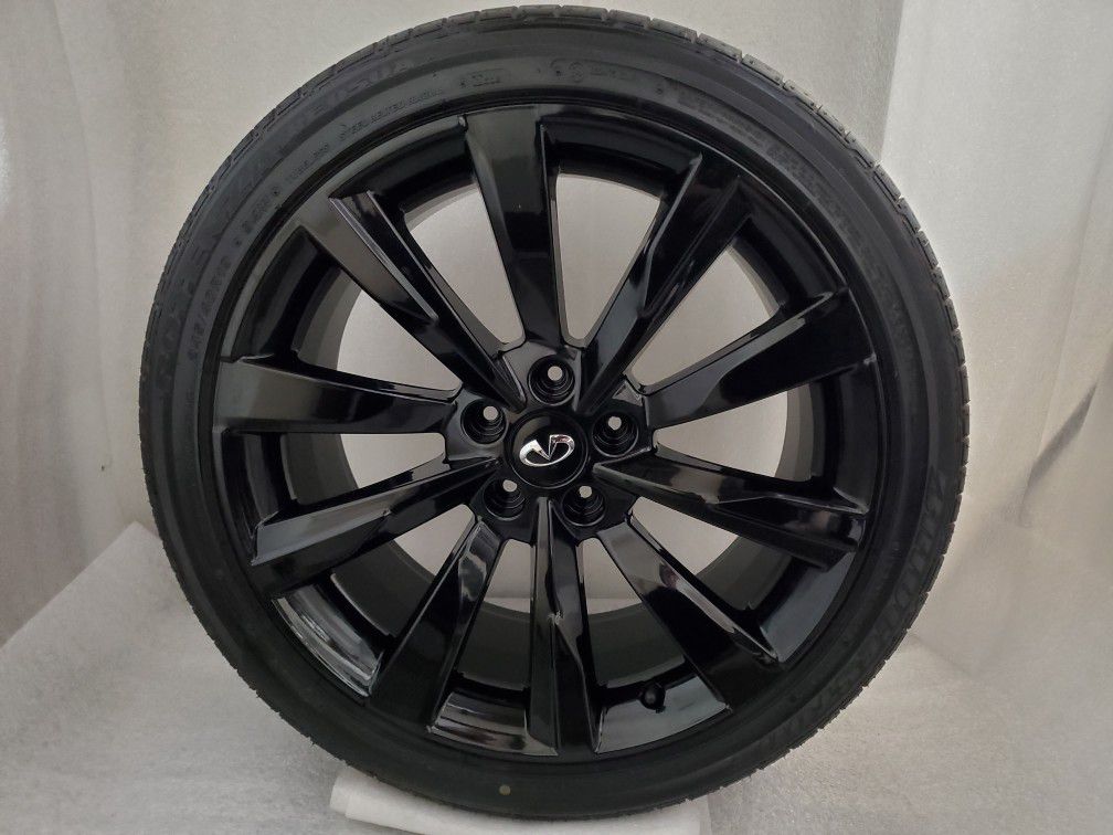 OEM 19x9 New Tires 19" Infiniti Q50 Q60 Nissan Black Wheels Rims 245/40/19 Size Tires