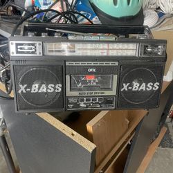 QFX® Bluetooth® Cassette USB/SD™ Card/AM/FM/SW1-2 Radio Boom