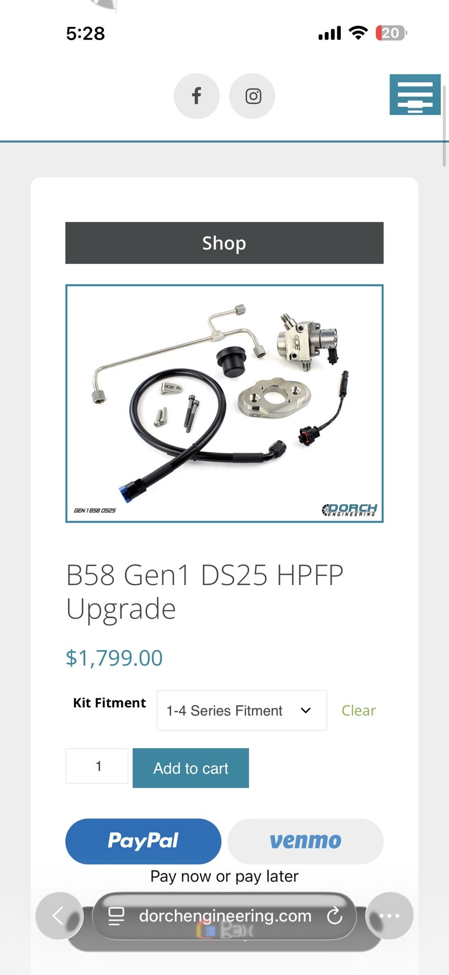 B58 Dorsch DS25 HPFP
