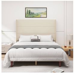 QUEEN SIZE PLATFORM BED FRAME NEW IN BOX, NO MATTRESS INCLUIDED