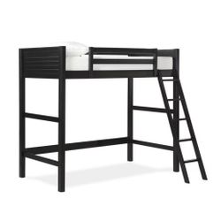 Black Wooden loft Bed 