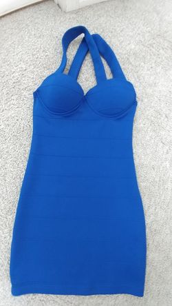 Blue halter dress