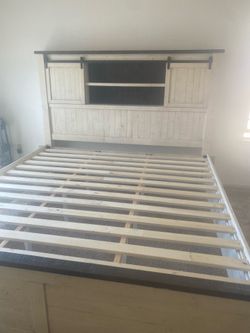 King size bed frame and chest