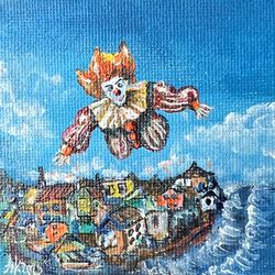 Collection of mini paintings The Traveling Clown 