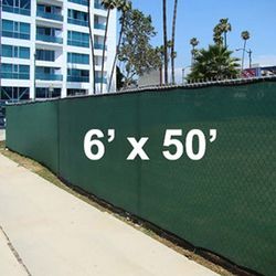 $40 (Brand New) 6x50 ft privacy screen fence, mesh shade cover for garden wall yard backyard 