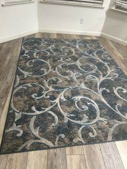 blue and brown area rug #rug #arearug #home