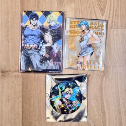 JoJo’s Bizarre Adventure Merchandise Set Envelopes & Cards & Badge