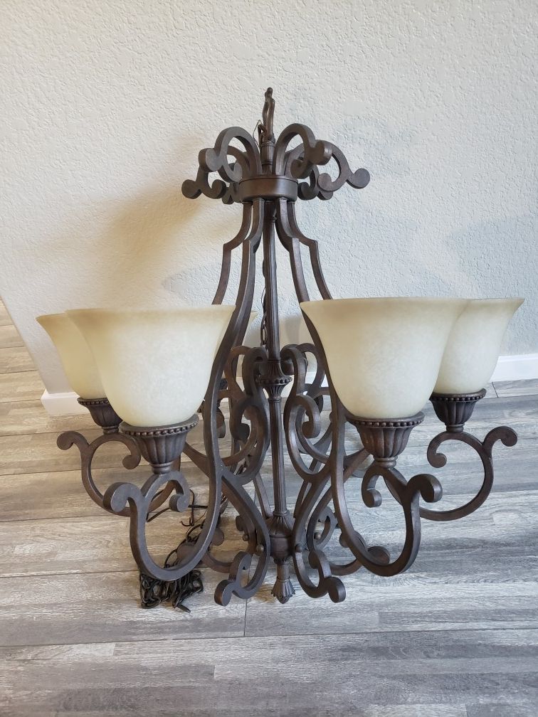 Large 6 light chandelier