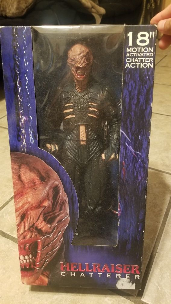 Brand new, never been opened or displayed RARE 18 inch hellraiser "chatterer" with live motion chatting teeth.