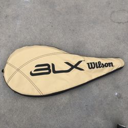 Wilson BLX Racket Bag Soft Case Cover Gold Black White With Shoulder Strap.