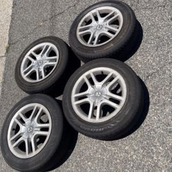4 — 195/60r15 5x100 5x3.94 Stock Toyota Celica Matrix  Impreza Prius Wheels Rims Good Treads Tires!!