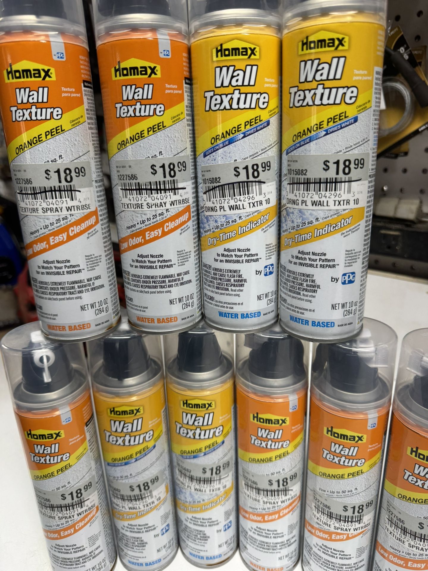 (10) New Homax Wall Texture Orange Peel 10oz. $30 Takes All. Must Pickup