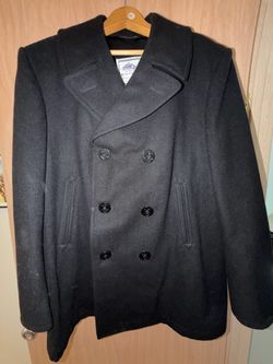 Navy Wool Pea Coat 42R