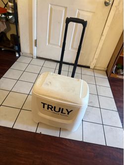 Truly hard seltzer rolling cooler