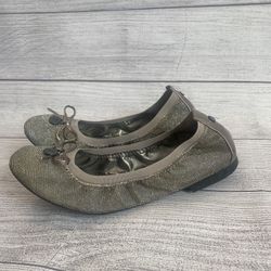 Bandolino Cosima Metallic Fabric Ballet Flats Round Toe 6.5