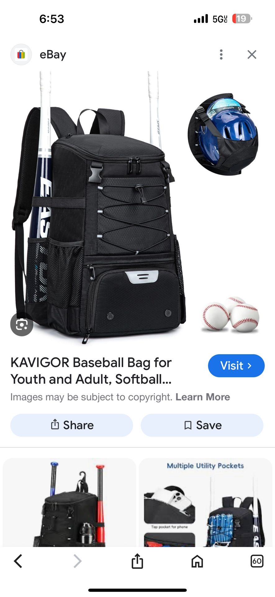 Kavigor baseball Bag