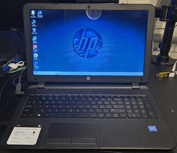 LapTop  15.6"in.  💻  HP  15 - F233wm  1.60 GHz. CPU  / 8.0 GB.  RAM/ 500GB.  HDD  - Windows  11  DVD-RW, Wi-Fi,  WebCam.  HDMI,  SD Card. Work ✔️ 