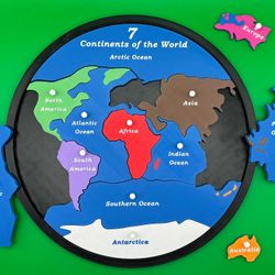 7 Continents Of The World Puzzle