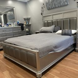 Bed Frame With Headboard And Side Table 