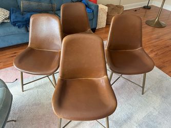 Leather dining room chairs (set of 4)