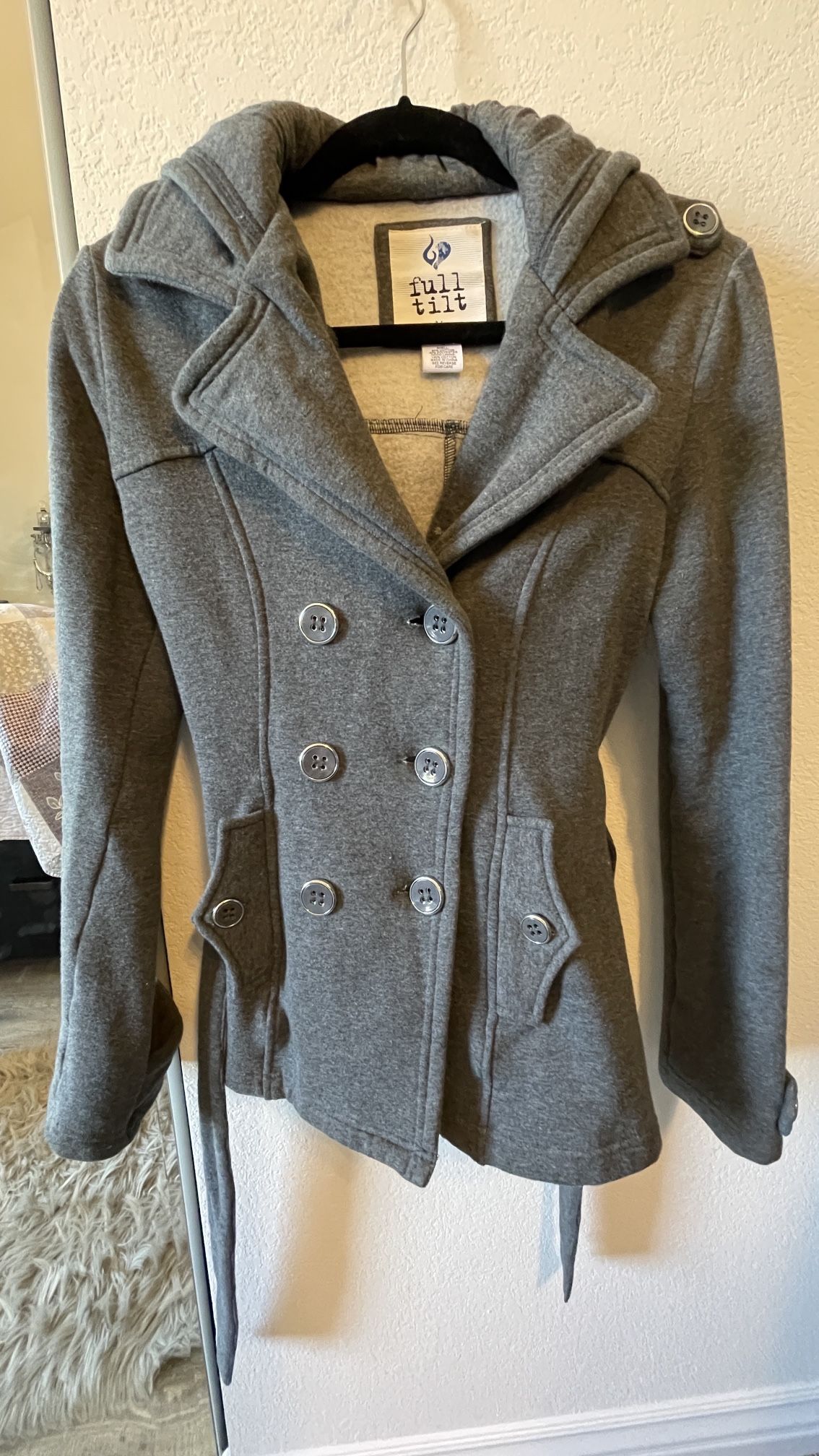 Gray Peacoat Jacket-  Size M, good as new!