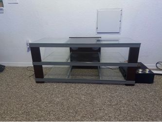 Wood TV Stand & 2 Side Tables