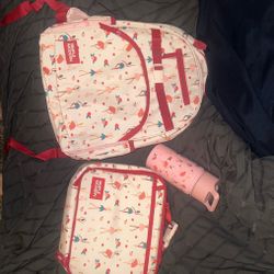 New backpack, matching lunch box & water bottle !!