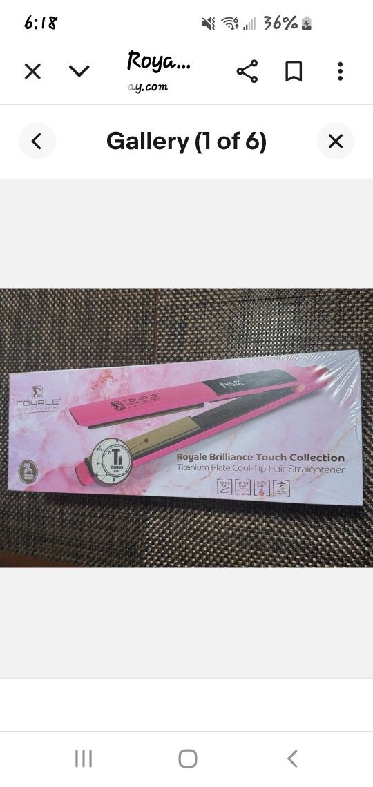 ROYALE BRILLIANCE TITANIUM PLATE COOL TIP HAIR STRAIGHTENER NEW
