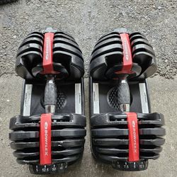 Pair Of Bowflex Dumbbells 52.5 Lbs Each 
