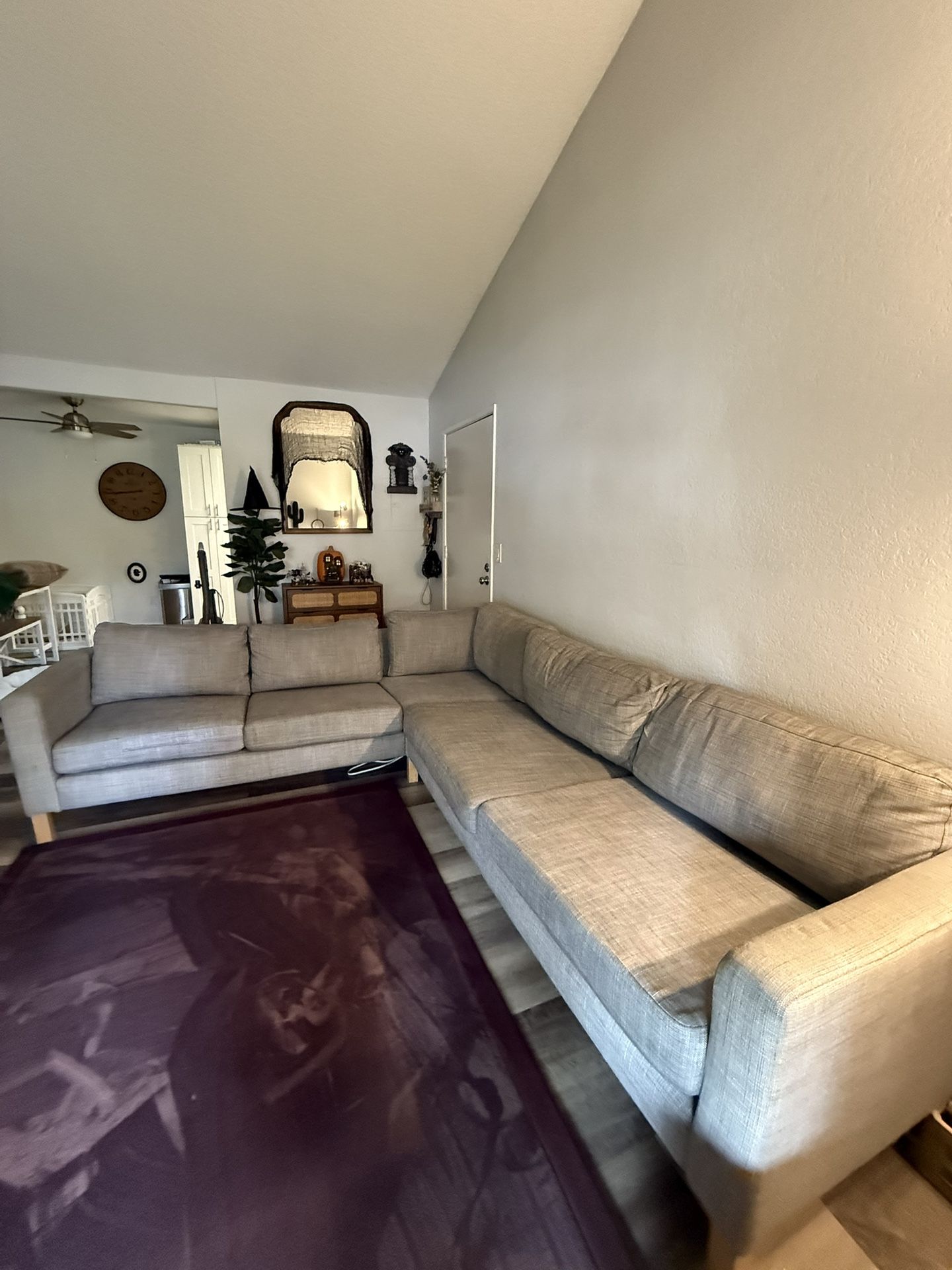 Light Grey IKEA L-Shaped Sectional Couch