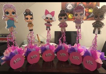 LOL SURPRISE BIRTHDAY PARTY CENTER PIECES