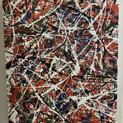 Abstract art drip style