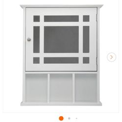  White Bathroom Storage Wall Cabinet