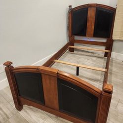 O.B.O. Twin size Solid Wood Bed With Mattress And Base Frame