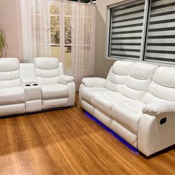 Reclinable Sofá Y Loveseat.  Nuevo A Estrenar 