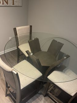 Glass dining table