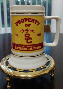 Vintage University Of Southern California  (USC) Trojans Ceramic Beer Stein