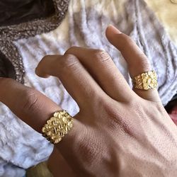 10 gold nuggets rings