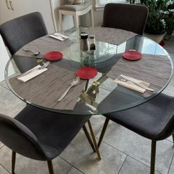 Elegant Glass Dinette Table