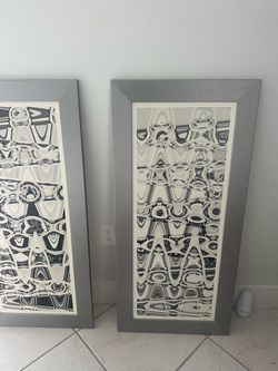 Set of 2 Abstract Framed Art Prints